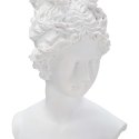 Estatueta Escultura Busto Mulher Clássica em Resina Branca Era Saldos