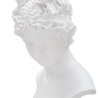 Estatueta Escultura Busto Mulher Clássica em Resina Branca Era Catálogo