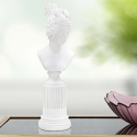 Estatueta Escultura Busto Mulher Clássica em Resina Branca Era Venda