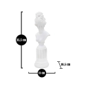 Estatueta Escultura Busto Mulher Clássica em Resina Branca Era Estoque