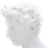 Estatueta escultura decorativa em resina branca rosto masculino Enea Saldos