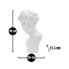 Estatueta escultura decorativa em resina branca rosto masculino Enea Catálogo