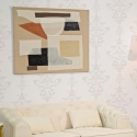 Tela Pintada Abstrata Estilo Boho Chic 100x80 cm Seyla Venda