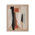 Quadro abstrato pintado em tela geométrico boho chic 100x80 cm Naruk Promoção
