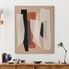 Quadro abstrato pintado em tela geométrico boho chic 100x80 cm Naruk Venda
