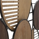 Painel decorativo de parede em madeira e metal estilo boho chic 134x69cm Woody Saldos