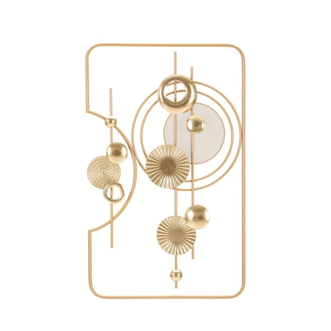 Painel decorativo de parede 3D em metal dourado 80x49,5 cm Goldy Promoção