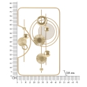 Painel decorativo de parede 3D em metal dourado 80x49,5 cm Goldy Descontos
