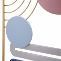 Painel decorativo 3D de parede em metal multicolorido abstrato Darnok Saldos