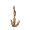 Escultura de parede em forma de âncora de madeira 46x39 cm Nature Descontos