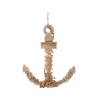 Escultura de parede em forma de âncora de madeira 46x39 cm Nature Promoção