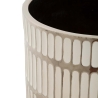 Conjunto de 2 vasos em cerâmica branca com decorações prateadas Ray Descontos