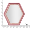 Espelho hexagonal de parede moderno com moldura em veludo rosa Tony Catálogo