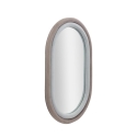 Espelho oval de parede com moldura em veludo cinzento 90x60x4cm Antony Oferta