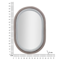Espelho oval de parede com moldura em veludo cinzento 90x60x4cm Antony Catálogo