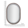 Espelho oval de parede com moldura em veludo cinzento 90x60x4cm Antony Catálogo