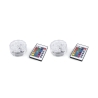 Conjunto de 2 focos LED à prova d'água com telecomando Ø 6,9x2,8 cm Virel Promoção