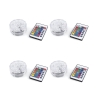 Conjunto de 4 focos LED à prova de água com telecomando Ø6,9x2,8 cm Virel Promoção