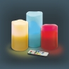 Conjunto de 3 velas LED com 12 variações de cor e telecomando Tivon Descontos