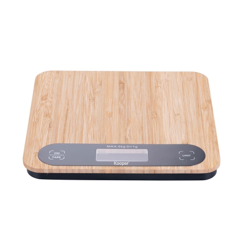 Balança de Cozinha Digital em Bambu 20,5x20,5x2,75 cm Paxel Promoção