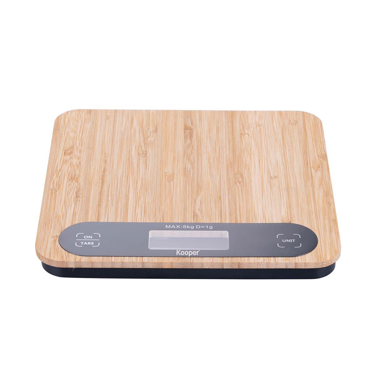 Balança de Cozinha Digital em Bambu 20,5x20,5x2,75 cm Paxel Promoção