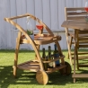Mesa octogonal dobrável em acácia com furo para guarda-sol Bali Catálogo