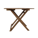 Mesa octogonal dobrável em acácia com furo para guarda-sol Bali Oferta