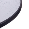 Mesa redonda de exterior 100 cm aço carbono e vidro branco Lorea Venda
