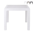 Mesa quadrada de exterior em plástico efeito rattan 80x80 cm Varnu Promoção