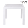 Mesa quadrada de exterior em plástico efeito rattan 80x80 cm Varnu Promoção