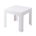 Mesa baixa para exterior 43x43 cm em plástico efeito rattan Zhorek Catálogo