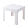 Mesa baixa para exterior 43x43 cm em plástico efeito rattan Zhorek Catálogo