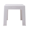 Mesa baixa para exterior 43x43 cm em plástico efeito rattan Zhorek Descontos
