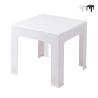 Mesa baixa para exterior 43x43 cm em plástico efeito rattan Zhorek Promoção