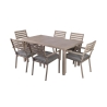 Conjunto de mesa exterior + 6 cadeiras de jardim em alumínio com almofadas Ibiza Promoção