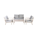 Conjunto de jardim com sofá, mesa de centro e 2 cadeirões com almofadas Ibiza Oferta