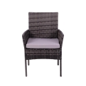 Conjunto de jardim em rattan com sofá, 2 poltronas e mesa com tampo de vidro Rodi Saldos