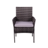Conjunto de jardim em rattan com sofá, 2 poltronas e mesa com tampo de vidro Rodi Saldos