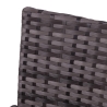Conjunto de jardim em rattan com sofá, 2 poltronas e mesa com tampo de vidro Rodi Descontos