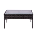 Conjunto de jardim em rattan com sofá, 2 poltronas e mesa com tampo de vidro Rodi Catálogo