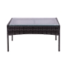 Conjunto de jardim em rattan com sofá, 2 poltronas e mesa com tampo de vidro Rodi Catálogo