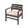 Conjunto de jardim exterior sofá 2 poltronas mesa efeito madeira Fij Preço