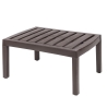 Conjunto de jardim exterior sofá 2 poltronas mesa efeito madeira Fij Custo