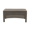 Conjunto de jardim com sofá de 2 lugares, poltronas e mesa de apoio, efeito rattan Malaga Preço