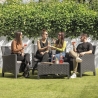 Conjunto de jardim com sofá de 2 lugares, poltronas e mesa de apoio, efeito rattan Malaga Venda