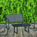 Conjunto de jardim 4 lugares com mesa tampo de vidro Saint Tropez Oferta