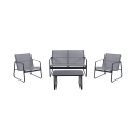 Conjunto de jardim 4 lugares com mesa tampo de vidro Saint Tropez Promoção