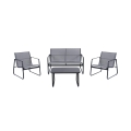 Conjunto de jardim 4 lugares com mesa tampo de vidro Saint Tropez Promoção