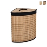 Cesto de roupa suja em bambu com forro preto 35x35x50 Sintia Promoção