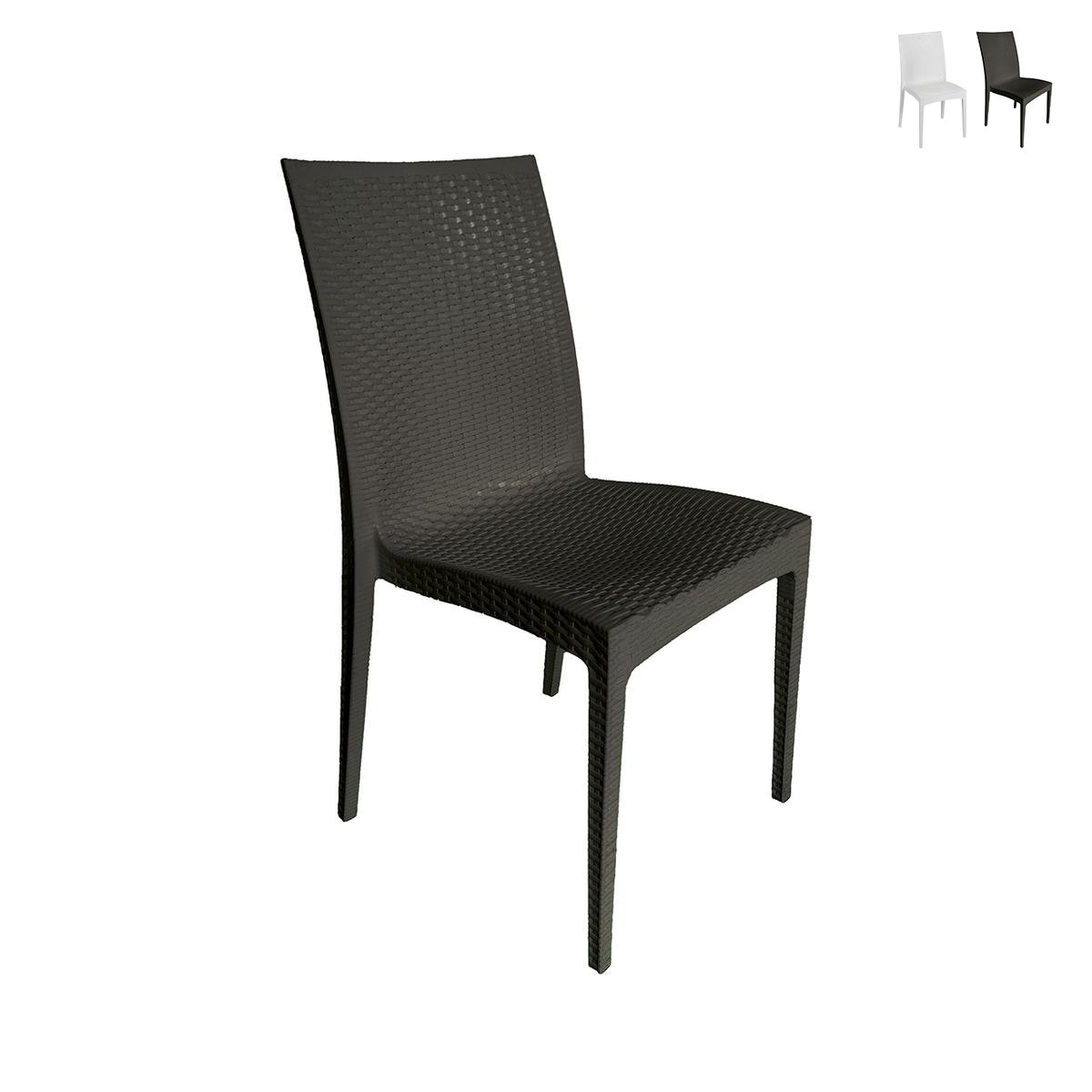 Cadeira de jardim em polipropileno efeito rattan New Magic Oferta Cadeira de jardim em polipropileno efeito rattan New Magic Oferta